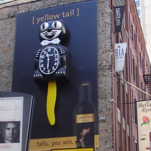 yellow tail Kit-Cat Klock Limited Release clock RARE & RETIRED - Picture 6 of 8